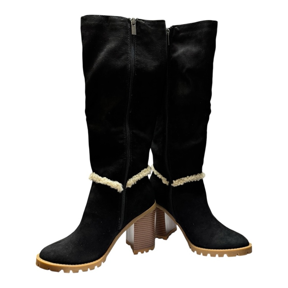 NIB Women’s Size 7 Scoop Sarah Shearling Lug Sole Knee High Fashion Boot - Picture 4 of 10